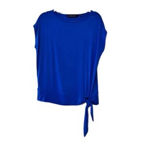 Women's Blue Tie-Front Top NWOT